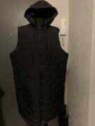 Janina długa kamizelka bezrękawnik kaptur pikowana oversize duża