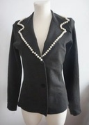 NOWY Milano włoski żakiet z perłami S