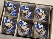 Bombki choinkowe cytrynki malowane  ozdoby na choinkę retro styl prl 