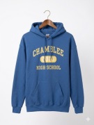 Niebieska bluza z kapturem Hoodie Chamblee High School Rozmiar S