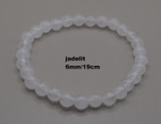 Bransoletka jadeit biały 6 mm/19 cm