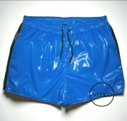 Szorty spodenki ortalion błyszczący niebieski S