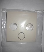 Płytka czołowa do gniazd RTV Hager Polo Fiorena Kremowe- nowa