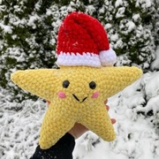 Gwiazdka na szydełku, maskotka, pluszak.