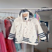 Płaszcz płaszczyk kurtka 92 98 Terre de marins biały marynistyczny marine s