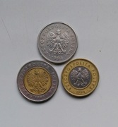 Moneta  5 zł 2 zł  1 zł 1994 rok 