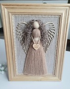Duza ramka Anioł stróż pamiątka chrztu,urodziny,prezent.
