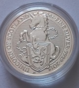 5 Funtów Jednorożec Unicorn of Scotland 2 Uncje Srebra Piękny menniczy stan
