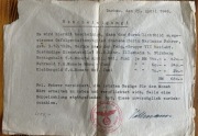 Dachau 1945 Organisation Todt  zaświadczenie 