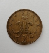 Moneta 2 New Pence 1975 
