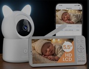 CZEview BM6 niania z kamerą 2K i 4X Zoom, 5,5" HD WiFi z aplikacją