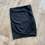 czarna drapowana spódnica H&M xs wrap asymetryczna