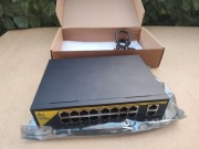 Nowy Switch PoE 16 portów + 2x Uplink Gigabit 1000Mbps 250W