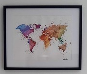 Obraz akwarela ręcznie malowany 50x70