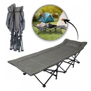 Łóżko turystyczne składane 187x68 cm – wygodna kanadyjka z kieszenią