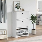 Stojak na buty, BODO, biała, 80x35x118 cm