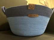 Koszyczek szyty maszynowo ze sznurka bawełnianego