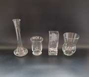 Wazon Wazony dekoracyjny szkło szklany bezbarwny Kula Cylinder 4 El