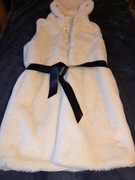 Futro Kamizelka Białe