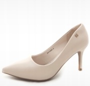 Szpilki beżowe na obcasie 