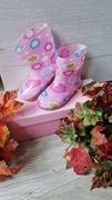 rozm. 21 Cukierkowo Różowe Kaloszki Gumiaki Kalosze Gumowce Rainboot