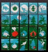 Znaczki Pocztowe Boże Narodzenie Holandia Kolekcja z Roku 1998