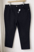 Spodnie jeansowe czarne damskie Boohoo plus size wysoki stan Mom jeans 7XL