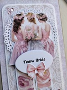 Kartka na wieczór panieński dla przyszłej panny młodej od świadkowej