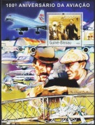 Blok 100-lecie lotnictwa Samoloty 2003 z Gwinea Bissau