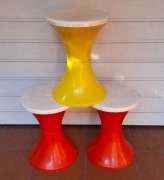 3x Taboret TAM TAM z czasów PRL 