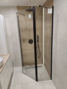 kabina prysznicowa RADAWAY Nes Black PTJ, 90x90, prawa, przejrzyste