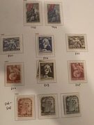 1953 poczta Polska komplet czystych i komplet kasowanych 