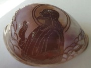 Kolekcjonerska Muszla Porcelanka 8cm - Ręcznie Rzeźbiona Kamea - Jezus