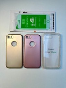 3 Nowe Etui, Case, Obudowa iPhone 7/8, szkło ekran