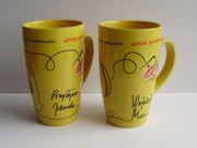 2 duże kubki LIPTON ŁYK INSPIRACJI Krystyna Janda Wojciech Mann duży kubek
