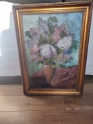 Bzy w wazonie" – Franciszek Przebindowski (1873–1937) – W pięknej ramie