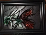 Przepiekny obraz ze skóry 