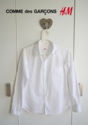 H&M x Comme des Garçons koszula XS/S biała minimalizm premium limitowana