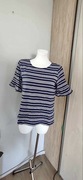 Bluzka w paski L/XL Women Limited wiskoza krótki rękaw falbany lato