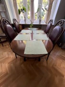 Stół i komplet krzeseł FAMEG lata 90-te