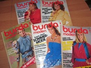Zestaw 5 x Burda Moden 1982 z wykrojami Vintage szycie, krawiectwo, moda