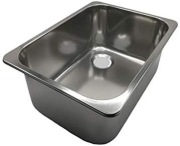 Zlewozmywak prostokątny 355x260x150 mm, stal nierdzewna, do łodzi, kampera