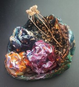 Rzeźba ceramiczna "Golden roses" z certyfikatem autentyczności i sygnaturą