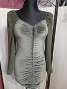 Sukienka welurowa marszczona 