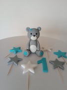 Miś figurka na tort cukrowy roczek