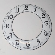 144A.TARCZA ZEGARA 14,5 CM, PIERŚCIEŃ GODZINOWY /EMALIA - "ECRU"/