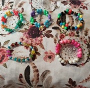 "Bransoletka hand made ręcznie robiona koraliki różne kolory