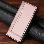 Etui z klapką, magnetyczne do Samsung m54, różowe + 3x szkło