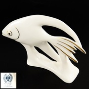 Vintage ryba biała porcelana Hollohaza Węgry lata 90te