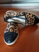 BUTY ESPADRYLE DAMSKIE PŁASKIE PANTERKA 38 